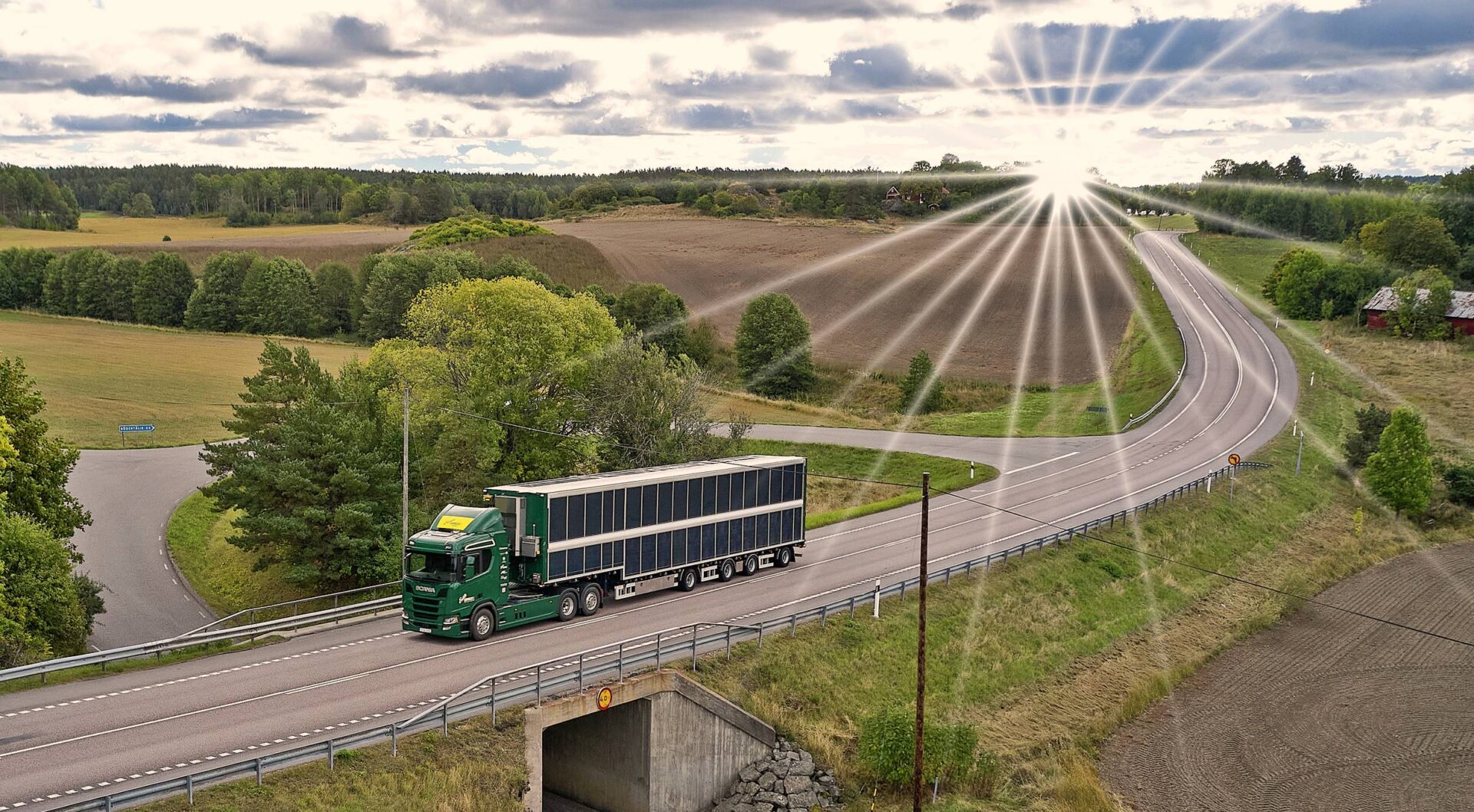 Scania testing solar-powered hybrid electric truck