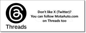 Follow MotaAuto.com om Threads https://www.threads.net/@motaauto_com