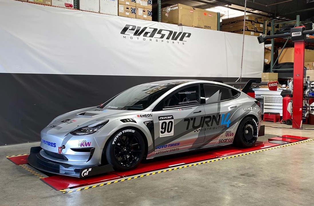 Evasive Motorsports Tesla Model 3 EV for 2022 Pikes Peak Hillclimb