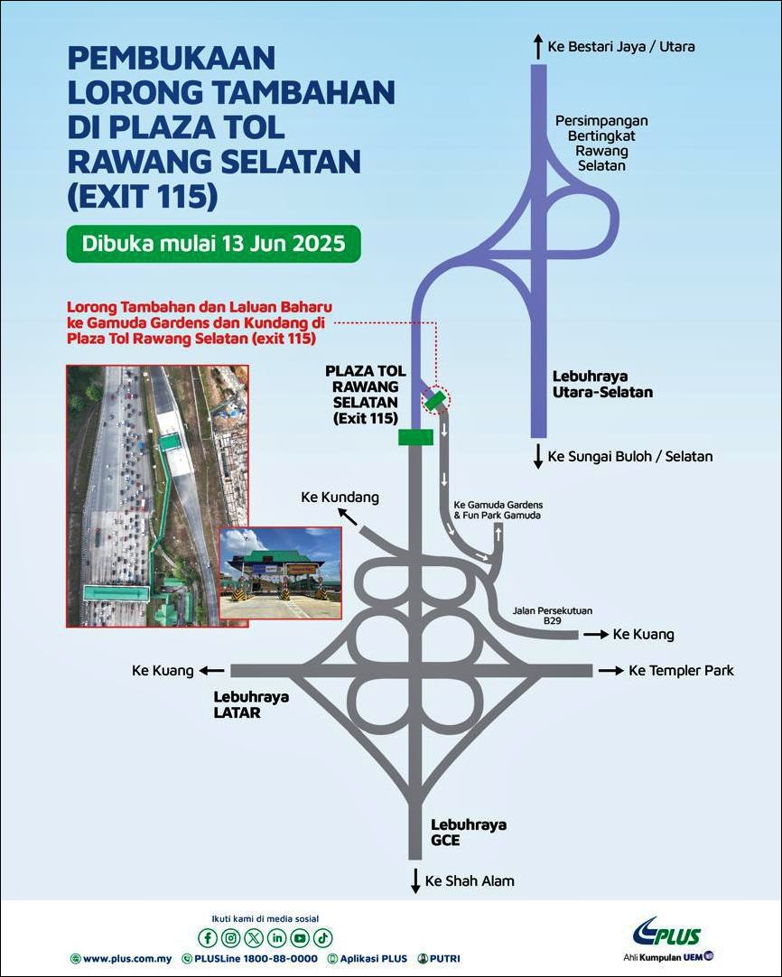 PLUS toll plaza Rawang Selatan